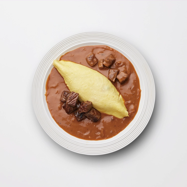 Cube Steak Omurice
